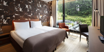 Doppelzimmer im Sihlpark Hotel & Spa im Schindellegler Chaltenboden, das letztes Jahr  neu eröffnete.