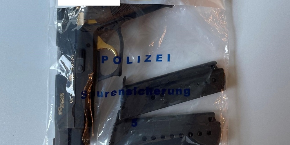 Sichergestellte Schusswaffe 