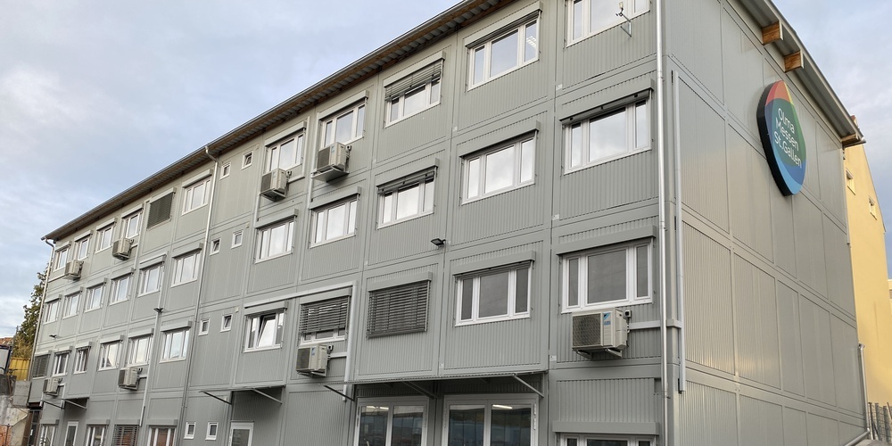 Das Containerhaus muss jetzt nur noch nach Diepoldsau geschafft werden