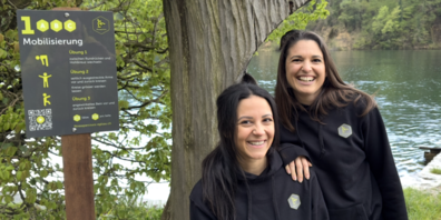 Estefy Grabau und Nina Hagedorn - Initiantinnen des Fitnessparcours in Eglisau