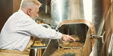 Nebenprodukt: Heute wird Biertreber als Tierfutter verwendet oder direkt kompostiert.