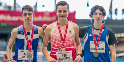 Hochspringer Janis Beuggert ist mit 1,94 m neuer Schweizer Meister und Indoor-Rekordhalter U16.