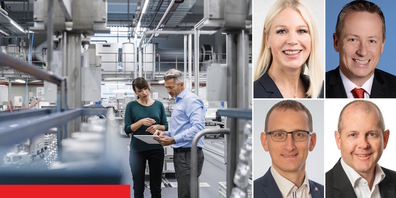 Ihre lokalen Finanzierungsspezialisten beraten Sie kompetent und ganzheitlich: Carolin Scherer (Raiffeisenbank Rapperswil-Jona), Markus Stoffel (Raiffeisenbank Schänis-Amden), Martin Waespi (Raiffeisenbank Benken) und Marcel Hubli (Raiffeisenbank am Ricken).