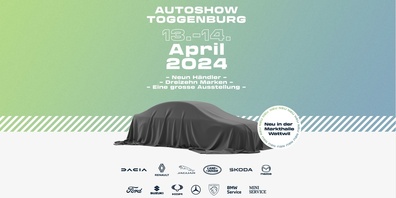 Neun Händler, dreizehn Marken: Grosse Ausstellung vom 13. bis 14. April der Toggenburger Autogaragen in der Markthalle Wattwil.