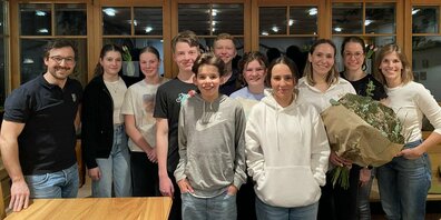 v. l.: René Lei, Hanna Doenecke, Sina Jüstrich, Silas Horak, Joah Steger, Lenn Sieber, Malin Egger, Mia Hutter, Aline Giger, Ramona Ritz, Irene Pizio 