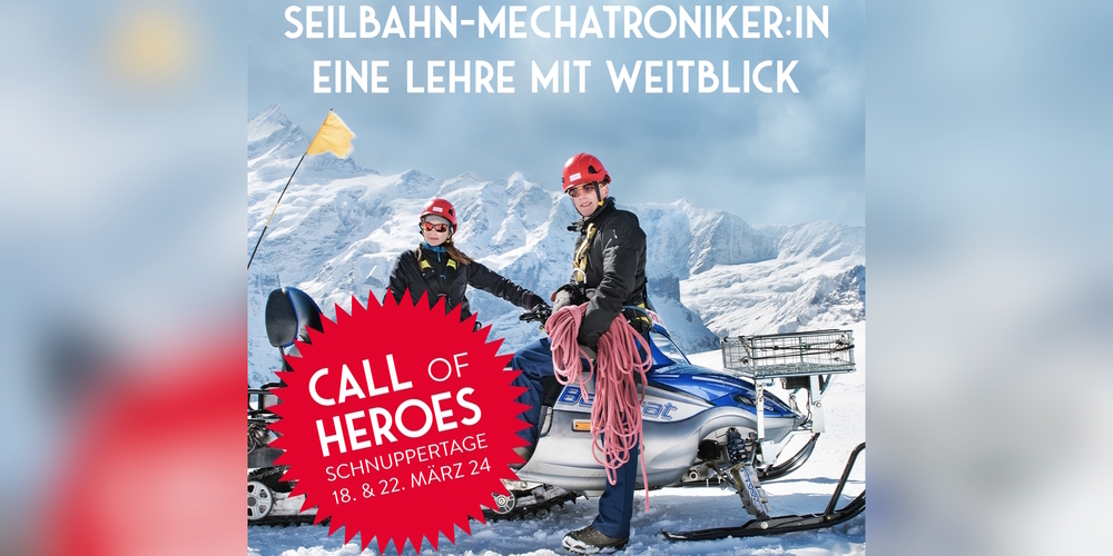 Die Sportbahnen Elm bieten Jugendlichen an zwei Schnuppertagen Einblick in die Welt der Seilbahnen und die Seilbahnmechatroniker-Lehre.