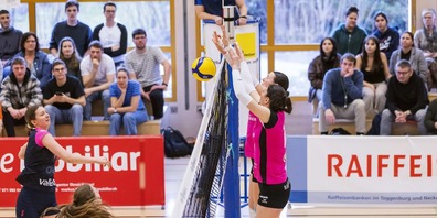 Der Block von Raiffeisen Volley Toggenburg stand nur in den ersten beiden Sät-zen wirkungsvoll. 