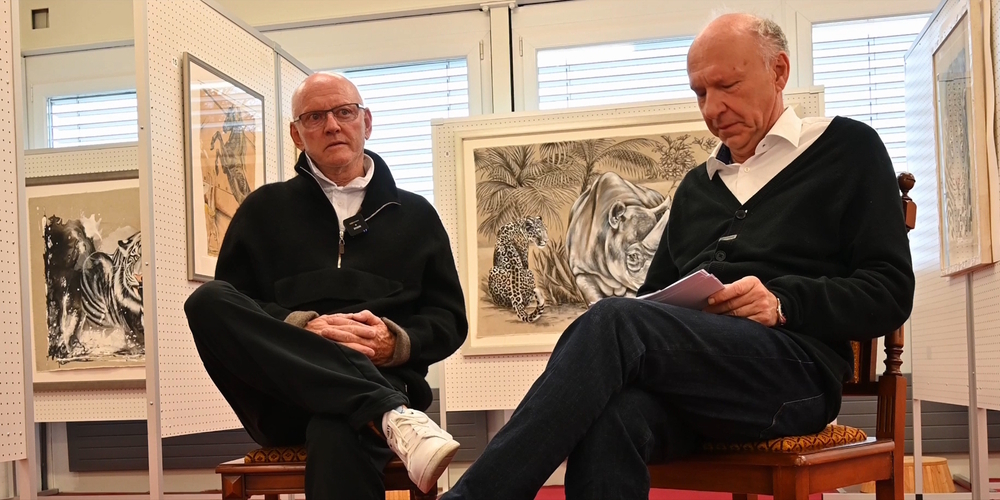 Rolf Knie (l.) im Talk mit Rolf Lutz über Charleys Tante.