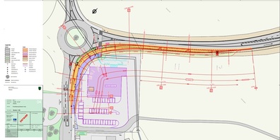 Situationsplan: Mit einem Bypass soll der Verkehr aus Richtung Gossau am Kreisel vorbei auf den Autobahnzubringer geführt werden.