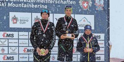 Das Podest im Individual U16 – mit Laurin zuoberst.