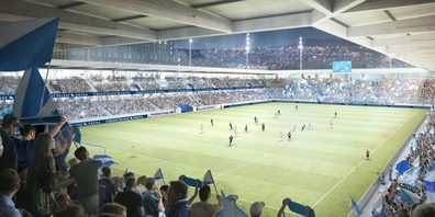 Wird es je Wirklichkeit? So könnte das Zürcher Fussballstadion dereinst aussehen. 