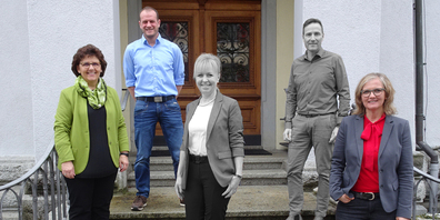 v.l.n.r. Ursula Kalbermatten Ursula, Daniel Hofstetter Daniel, Priska Fäh, Andreas Meier Andreas, Heidi Romer.