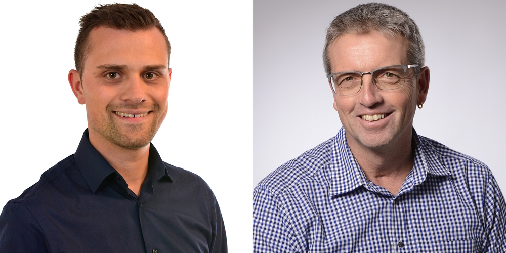 Neben drei bisherigen Kandidaten präsentiert die Mitte zwei neue: für den Gemeinderat Matthias Thoma (l.) und für die Geschäftsprüfungskommission Othmar Fritschi.