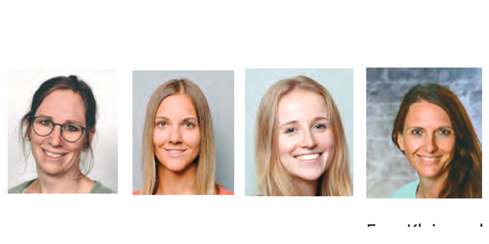 Die Neuen von links: Melanie Meier, Justine Segenreich, Maren Heuser und Denise Maffei.