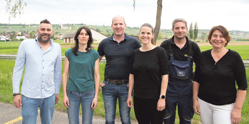Das OK-Team hofft an der Ausstellung auf ein reges Treiben (v.l.): Lasse Pfenninger, Claudia Schlatter, Markus Hallauer, Katharina Klemenz, Micha Schlatter und Claudia Klarer.
