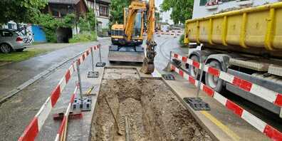 Wasserrohrbruch in Winkel