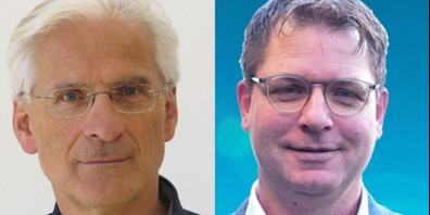 Thomas Widmer (links) übergibt sein Präsidentenamt an Thomas Kuster (rechts).