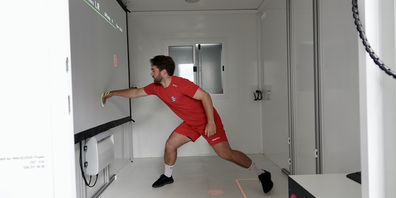 Gian-Marco Wetter beim Exergame.