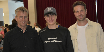 Nehmen am Podium teil: Roman Ackermann, Noel Bislin und Marco Walser (von links).