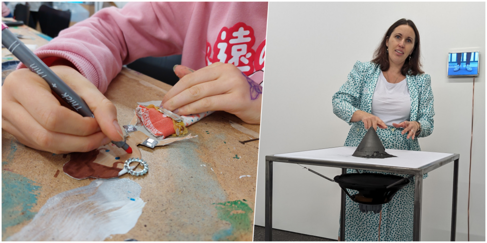 «Kinder Kunst Labor» und «Checksches» mit Rilana Schmid (r.).