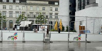 Heute hoffentlich nicht so verregnet wie gestern: Die Anlage des Street Soccer Turniers.