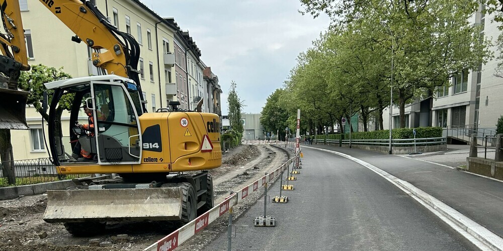 Auf der Sonnenstrasse finden zurzeit grössere Bauarbeiten statt.