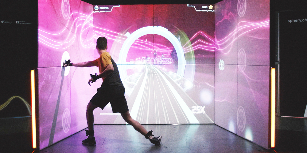 Der Exercube verbindet Fitness mit Gamen. Er soll bald in Fitness- oder auch Einkaufscentren stehen. (Bild: zvg)