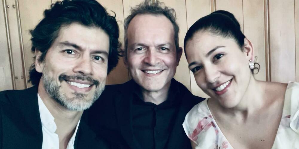 Oscar Echeverry (Mitte), Isabel Cangelosi und Juan Carlos Echeverry.