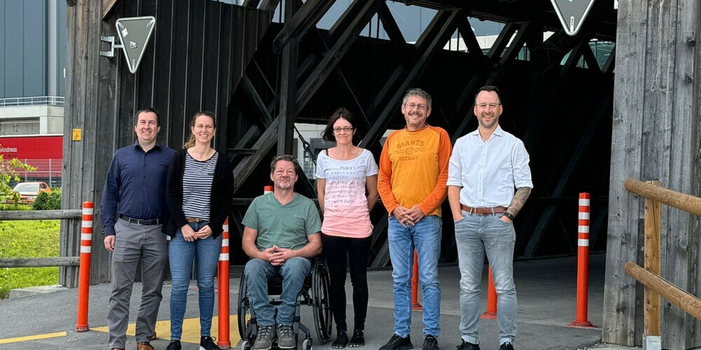 von links: Manuel Egli (abacon Sicherheit AG), Sabrina Schmitter (saw gruppe), Thomas Winiger (Bowling Center Widnau), Karin Zoller (Magenbrot Rohner), Marcel Lutz (Magenbrot Rohner), Alex Schmitter (saw gruppe) – es fehlt: Patric Frei (Frei’s Waffenschmiede)