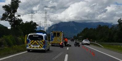 Die Motorradfahrenden waren von Landquart auf der Autobahn A13 in Richtung Norden unterwegs.