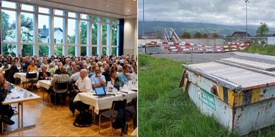 Am Freitagabend war die Generalversammlung der Wasserversorgung RJ.  Sie teilte mit, am nächsten Montag werde an der Grundwasserfassung im Grünfeld weitergebaut. Interessieren tat das niemand, offen blieb, wie es weitergeht.