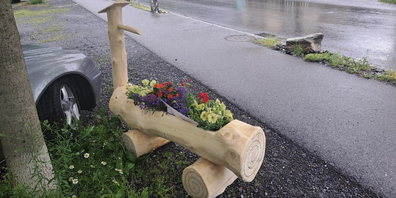 Zurück in Mels: Die «Ferienwoche» des abhanden gekommenen Zierbrunnens des Melser Schellnerclubs ist vorbei. 