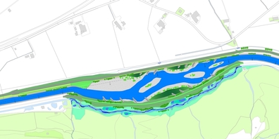 Der Entwurf des Gestaltungsplans der Aufweitung Kundertriet in Mollis für 9,2 Millionen Franken ist zurzeit beim Kanton Glarus und beim Bund in der Vorprüfung.