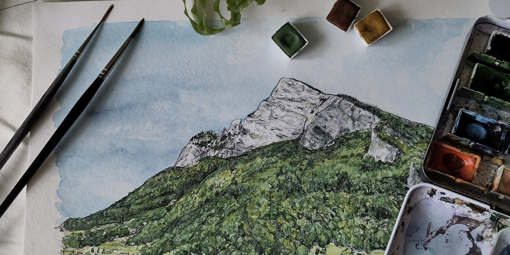 Am Samstag ist die Vernissage: Theres Willi zeigt Sargans aus ihrer ganz persönlichen Sicht und in Wasserfarben.
