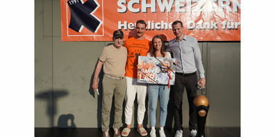 Giorgo Behr (l.) sagte Danke und verabschiedete sich unter anderem von Lara Gansser.