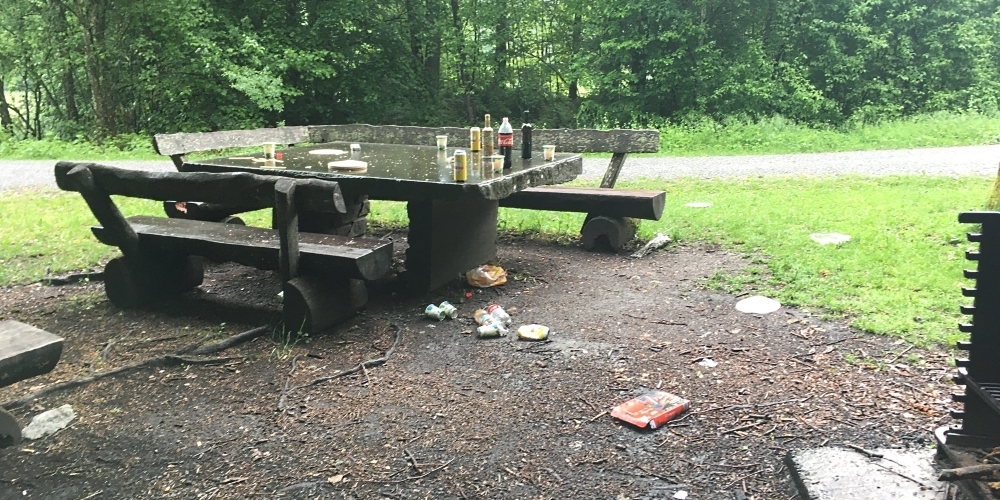 An manchen Rastplätzen und Feuerstellen im Wald blieb nach dem schönen Wochenende viel Abfall liegen.