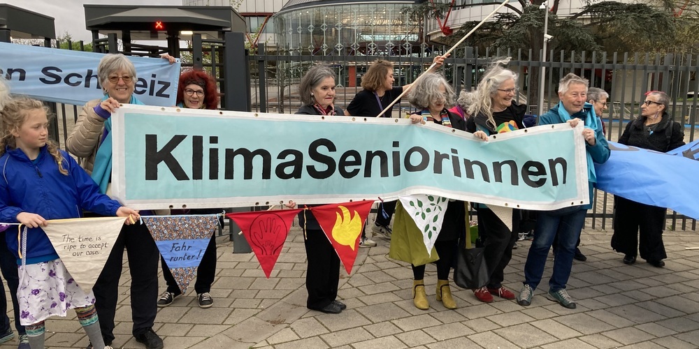 Klimaseniorinnen vor dem EGMR in Strassburg