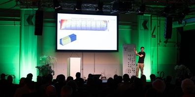 Prof. Dr. Thijs Defraeye, Forschungsleiter EMPA während seines Referates über digitale Zwillinge zur Optimierung von Lebensmittelprozessen und Lieferketten.