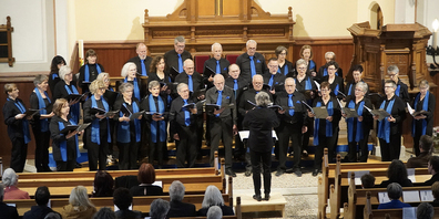 Auf Wiederhören in Bad Ragaz: Der Chor maschadà Rumantsch Rezia Bassa anlässlich des letztjährigen Konzertes in Bad Ragaz.