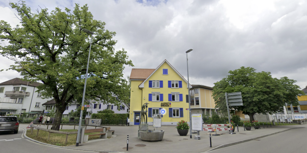 Der Lindenplatz vor der Umgestaltung.