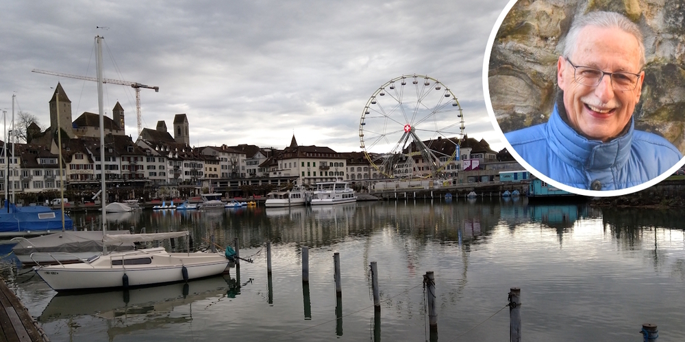 In Rapperswil drehte im April 2024 neben dem Riesenrad auch wiederholt das Wetter, wie Walter Bergers (r.) monatliche Kolumne zeigt.