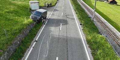 Übersichtaufnahme der Unfallstelle in Urnäsch.