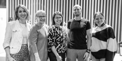 Die neuen Mitarbeitenden der Schule (v.l.n.r.): Franziska Erne, Anne-Marie Trümpi, Claudia Cecchini, David Dudli und Anouk Abbt.