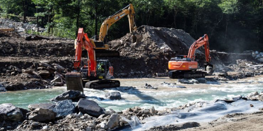 Die Arbeiten werden mit Hochdruck vorangetrieben