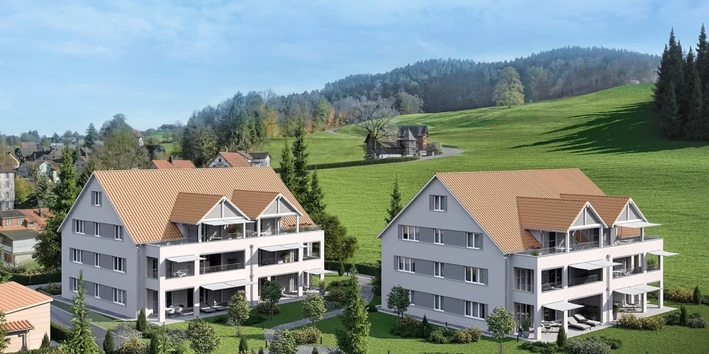 Moderne Wohnungen in ländlicher Umgebung - Überbauung Lehwies in Ganterschwil.