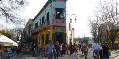 Bunte Fassadengestaltung im Stadtteil «La Boca» der argentinischen Hauptstadt Buenos Aires. (Themenbild)