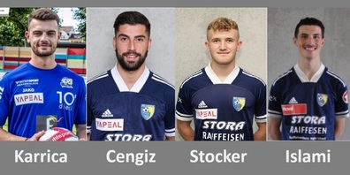 Dieses Quartett verstärkt das Uzwiler 1. Liga-Kader.