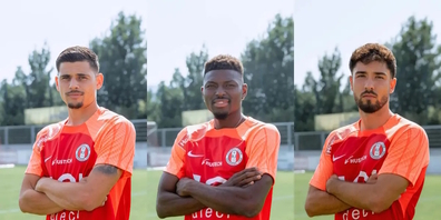 Drei tragende Teamstützen bleiben beim FCRJ: (v.l.) Stürmer André Ribeiro, Mittelfeldspieler Eric Tia und Verteidiger Bruno Morgado.
