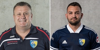 Cheftrainer Patrick Germani (links) und Assistenztrainer Bledar Gashi bilden das neue Trainergespann des FC Uzwil U23.