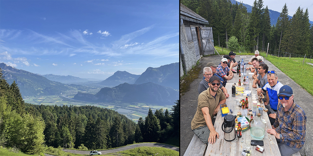Verdiente Pause: Die Lions-Club-Mitglieder beim Arbeitseinsatz auf der Alp Halde. 
